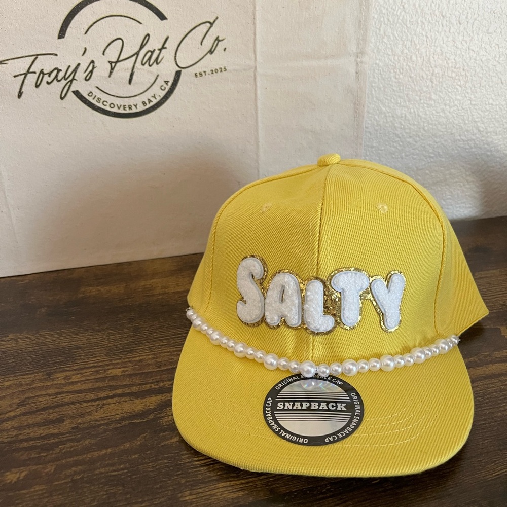 Brand New Just Made Yellow 'Salty' Snapback for Women